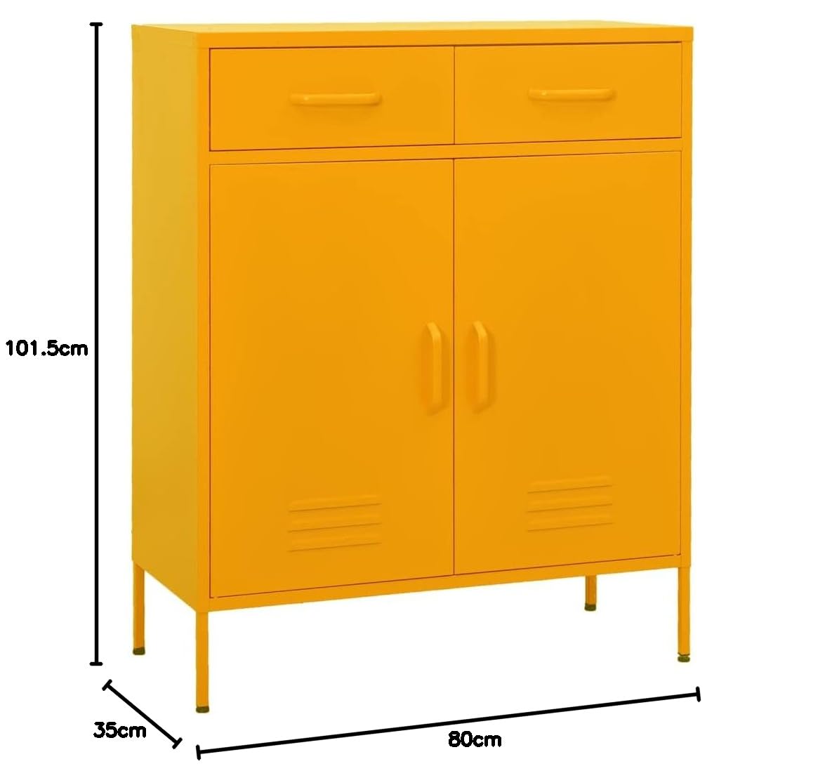 Armadietti Metallici Armadietti per spogliatoio Armadietto Giallo Senape 80x35x101,5 cm in Acciaio Per impiegati casa ufficio scuola palestra