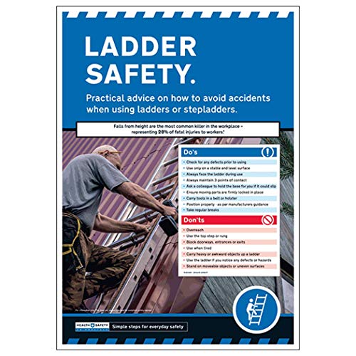 Poster de sécurité échelle A2 Vsafety 420 x 594 mm signalisation entrepôt