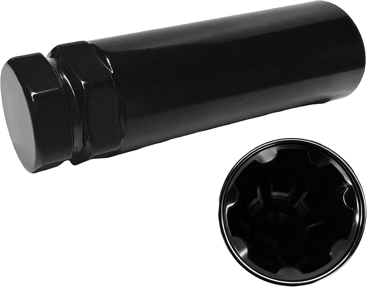 7 Spline Tuner Lug Nut Key, 7 Point Spline Drive Tuner Socket Key Wrench Replacement, Automotive Wheel Lock Removal Tool for 21mm (13/16") and 22mm (7/8") Hex Socket Wrench