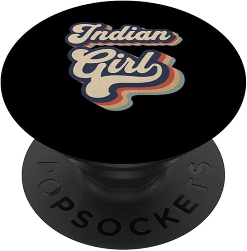 Miniatura 1 de Indian Girl Vintage Retro India Pride Womens PopSockets Standard PopGrip