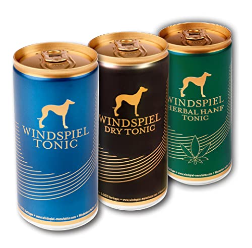 Windspiel Tonic Water - der elegante Filler aus der Windspiel-Manufaktur | In der praktischen 0,2l-Dose, gemacht für Gin & Tonic | 24 x 0,2l Dose // inkl. + 6,00 € Pfand