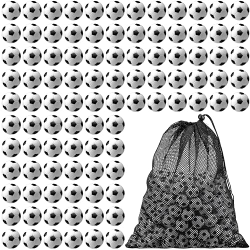Blulu 200 Pcs Mini Soccer Sports Stress Ball 1.2 Inch Mini Foam Sports Ball Small Footballs Bulk for Sports Theme Party Favor Toys, Ball Games, Stress Relief, School Carnival Reward
