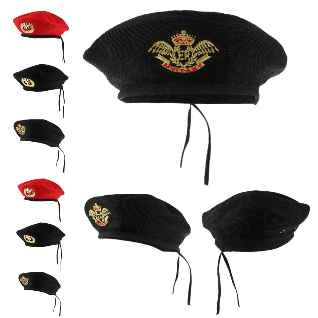 MYADDICTION Sailor Hat Knitted Mesh Beret Hat Navy Mariner Cap Costume 56cm Red Octagram Clothing, Shoes & Accessories | Womens Accessories | Hats