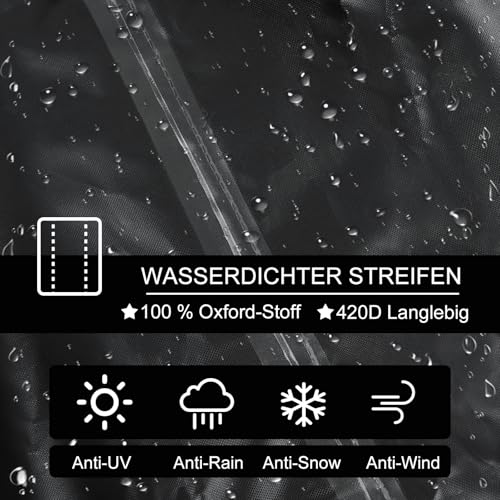 Mordx Outdoorküche Beistelltisch Abdeckung,100x60x80cm Wasserdichte Tischabdeckung für den Esswagen Terrassengrillwagen Pizzaofen Tischabdeckung Winddicht Verstellbare Kordelzug Antiaging