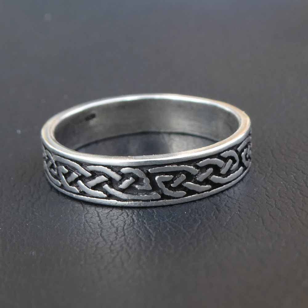 Keltischer Ring 925 Silber Partnerring Freundschaft Bandring Herren Damen Silberring Kelten Fingerring Verlobung Gr 46-76 lieferbar