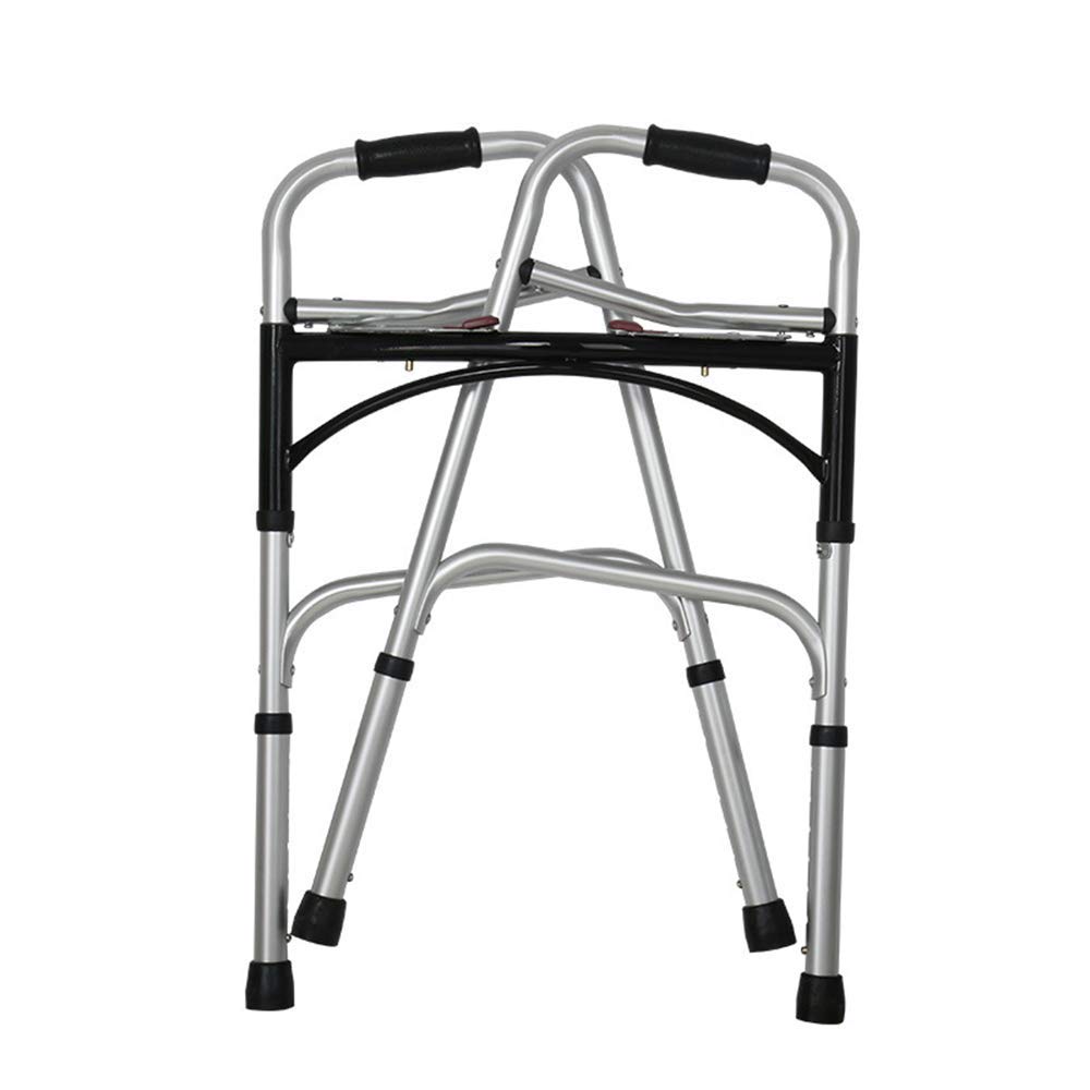 Andador sin Ruedas, sin Asiento, para Ancianos, con Freno de Mano, Altura Ajustable, para rehabilitación, con bastón para Hospital