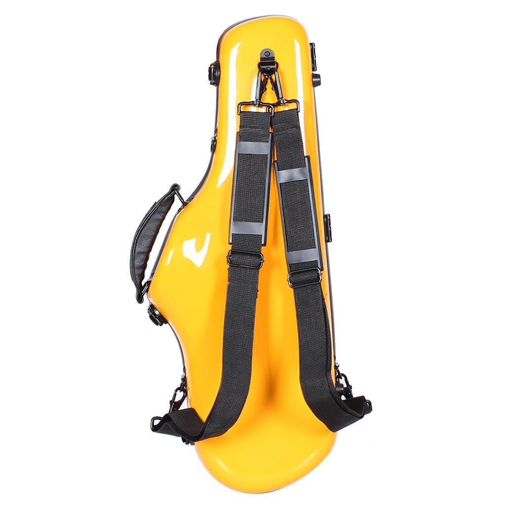 WUUISDNX Custodia resistente per sassofono con tracolla per musicisti che proteggono i sassofoni contralto durante i viaggi. Borsa portatile per sassofono , giallo , 62x24x14cm