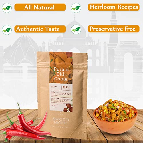 Image of Spiced Right Purani Dilli Chana /Chole Masala Powder (200 Gm) Blended with Traditional Indian Spice & Flavors for an Authentic Taste | Best for Cooking Sabji, Chhole, Chana, & Chickpeas