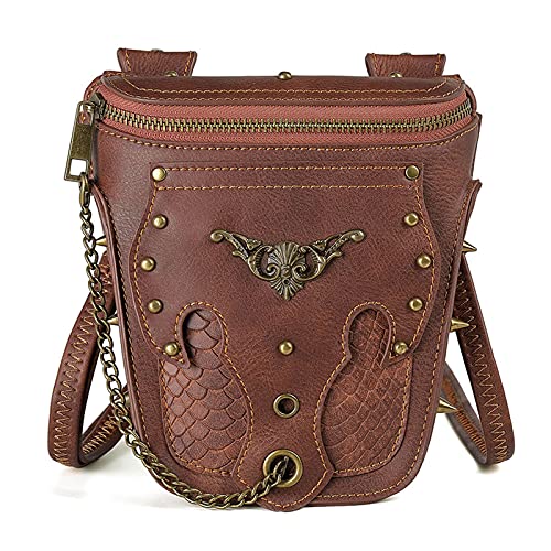 Petit sac bandoulière pour téléphone en costume punk médiéval