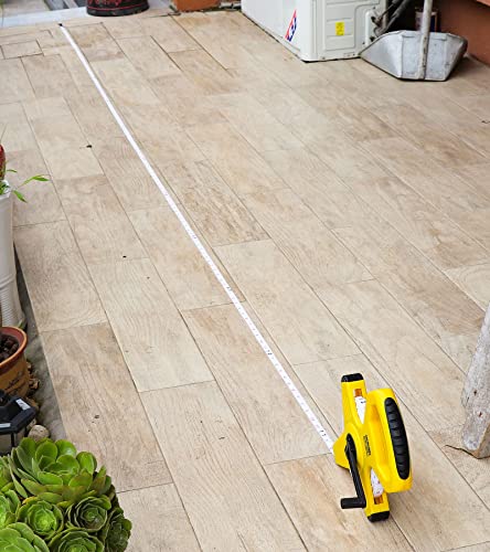 DOWELL Maßband, Fiberglas Open Reel Tape Reel Messung Glasfaserband Maß Schnell zurück 165ft/50m