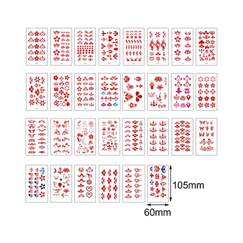 simhoa 30x Adesivos de rosto Decalques decorativos para sobrancelhas Etiqueta 3D à prova d'água Ade