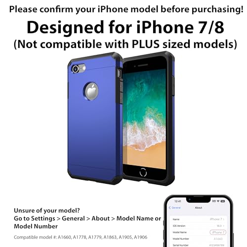 ImpactStrong for iPhone 7 Case/iPhone 8 Case, Heavy Duty Dual Layer Protection Cover (Navy Blue) by ImpactStrong - Image 3