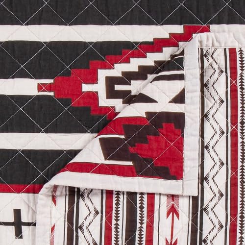 Image of Paseo Road Cortez 3 Piece Full /Queen Cotton Aztec Western Bedding Quilt Set