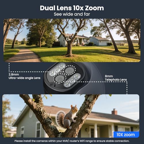 Image of xmartO 10X Zoom Dual Lens PTZ Home Security Camera