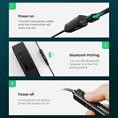 U.green Transmissor de Áudio Bluetooth 5.0 com Plug Óptico Suporta Tecnologia de Áudio Qualcomm Aptx