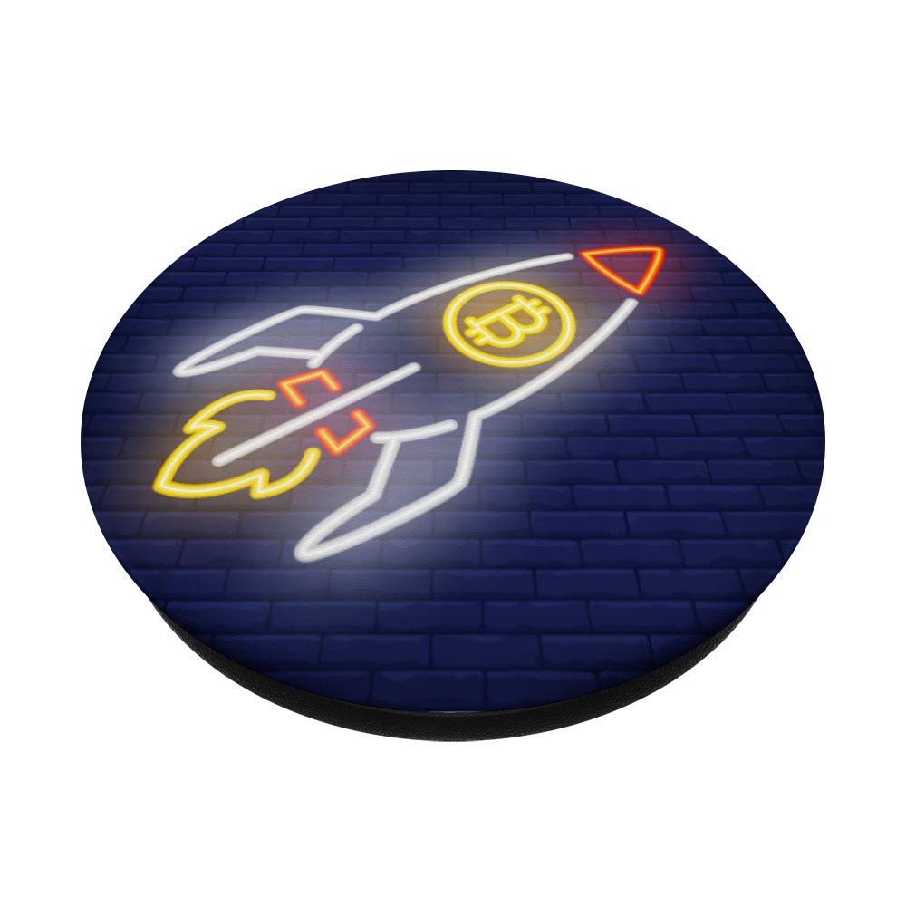 Amazon.com: Cool Bitcoin Rocket Socket Gift Crypto takes off again?  PopSockets PopGrip: Swappable Grip for Phones & Tablets : Cell Phones &  Accessories