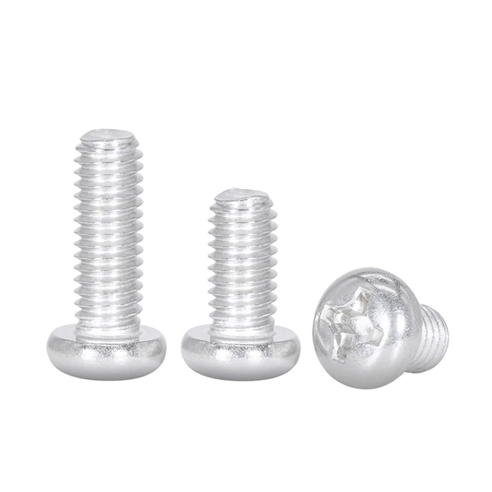 6063# Śruby ze stopu aluminium M1,7 M2,5 M3, M4, M5, M6 PM z łbem walcowym gniazdem krzyżowym DIN7985 (4 mm,0 (50 szt.))(35mm,M4 (50pcs))