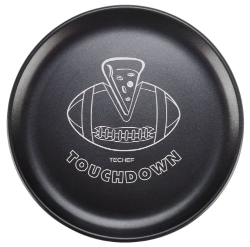 TeChef - 14-inch Pizza Pan with Teflon Select Non-Stick Coating (PFOA Free) / DuPont Print Designs Technology (Football - White)