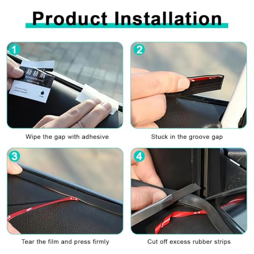 Image of STHIRA Car Window Seal Strip Rubber Car Side Window Gap