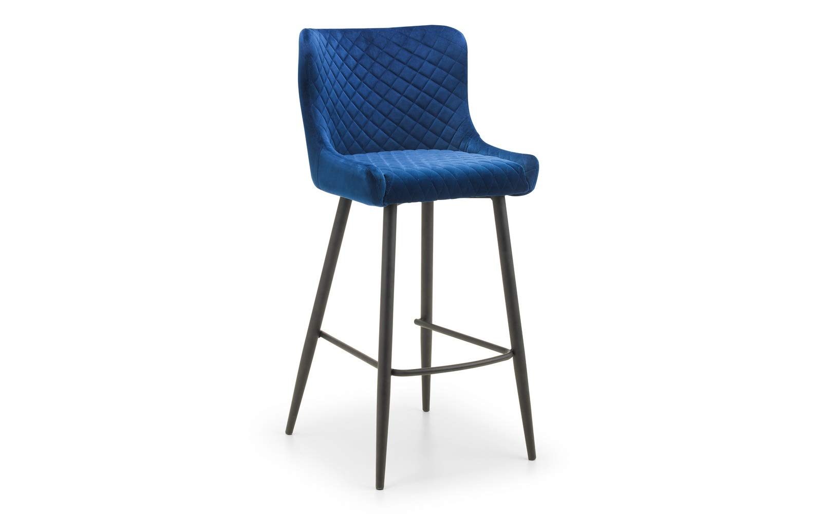 Julian Bowen Luxe Bar Stool - Blue/Black Stools
