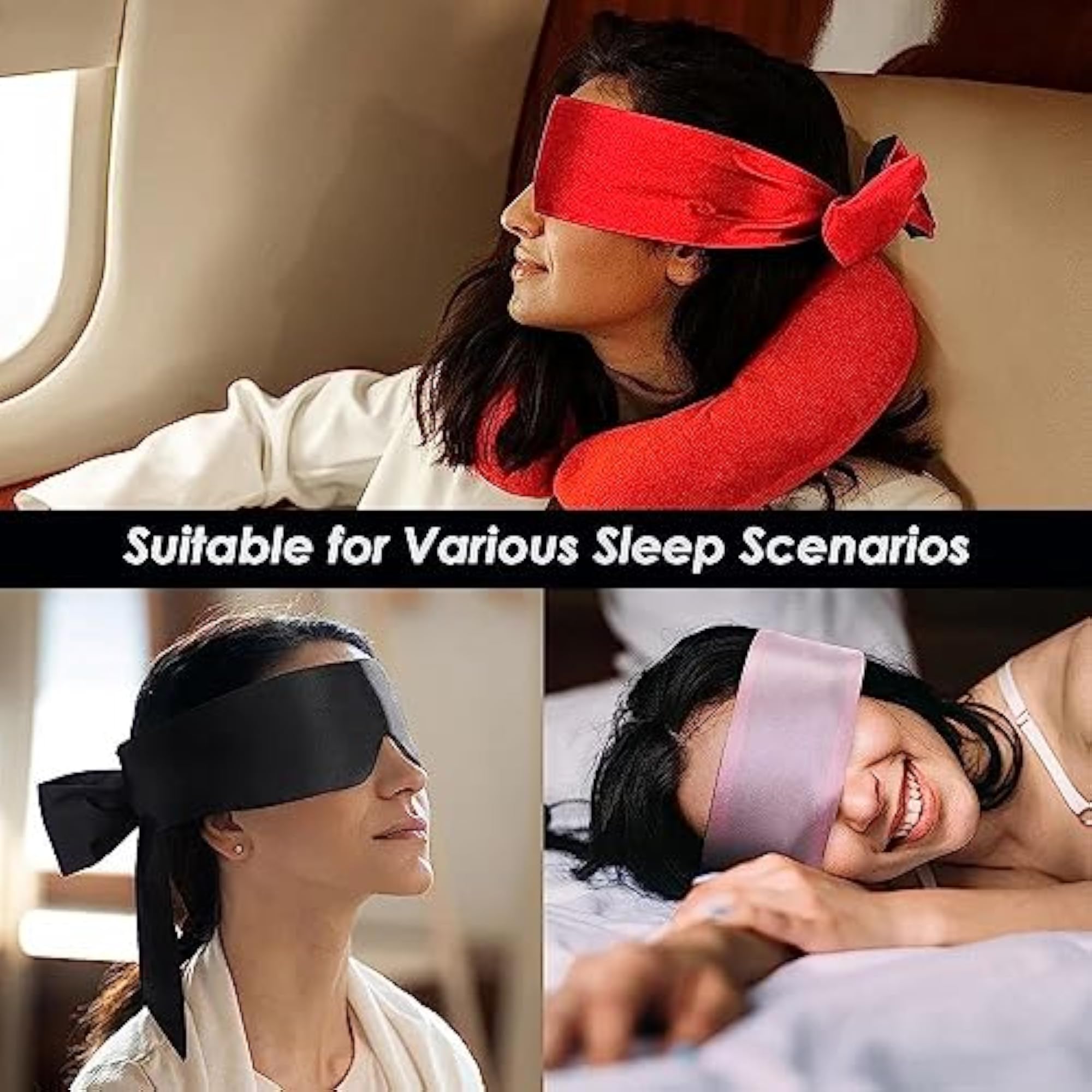 Silk Sleep Mask, Soft Satin Sleeping Mask, Eye Cover