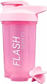 Shakeira Coqueteleira Academia 400ml com Mola Misturadora Garrafa Plástica Resistente para Suplementos e Shakes (PRETO COM ROSA)