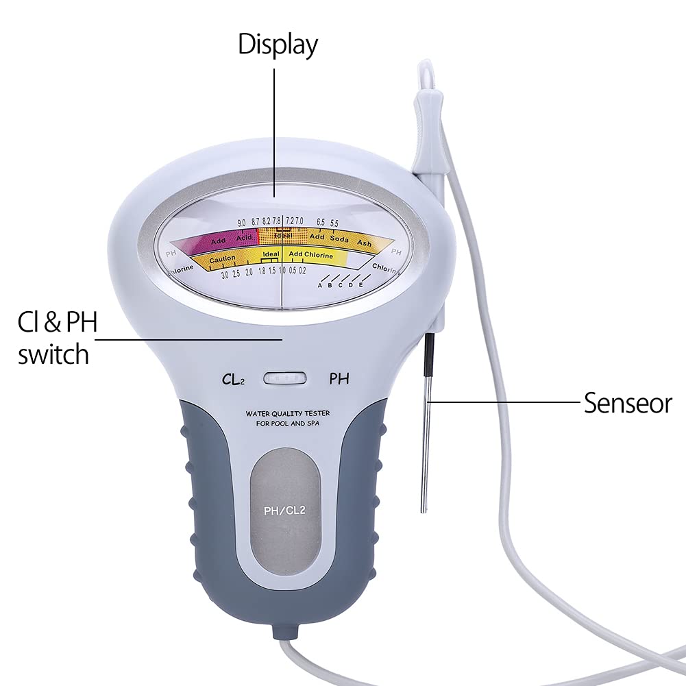 Test rapido analizzatore di qualità dell'acqua Spa di alta precisione tester di PH piscina CL2 solido per testare il cloro PH piscina Spa