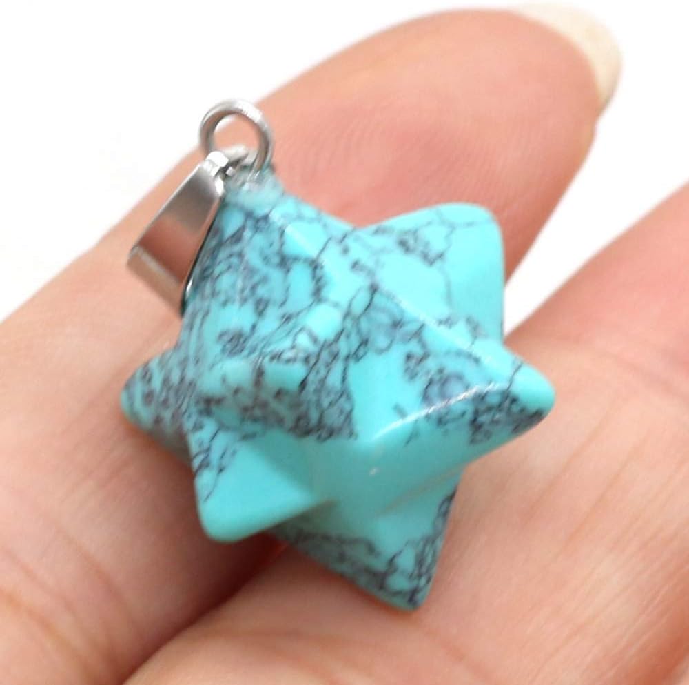 Natural Stone Pendant 10PCS Random Color Mix Stone Pendants Healing Crystal Quartz Chakra Reiki Gemstone Charms for Necklace Jewelry Making 22X24 mm - Image 4