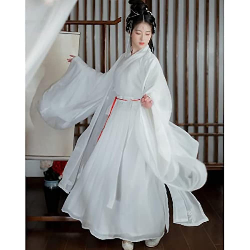 Chińska sukienka Hanfu, biała wróżka, sukienka Hanfu, starożytna chińska , kostium cosplay