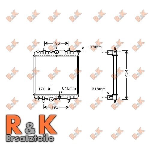 Prasco PEA2224 enfriamiento radiador de motor para coche
