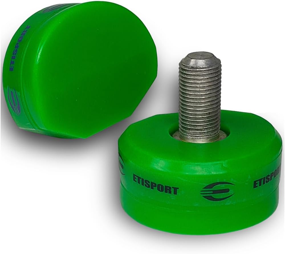 Pair of Professional Rink Hockey Brakes Made of high-Strength Rubber. Lightweight Standard Thread Pitch 16x1.25 mm.