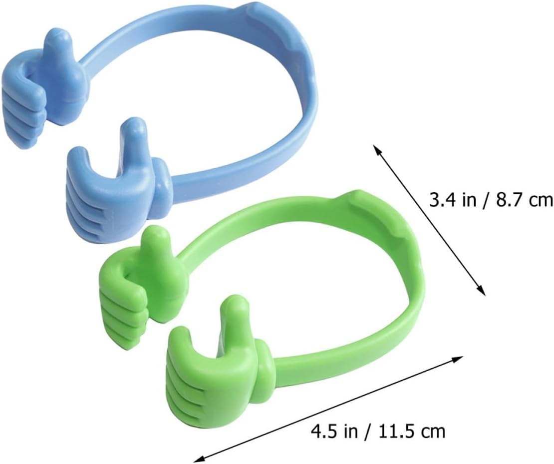 2pcs Thumbs Gesture Phone Holder Stand Plastic Portable Viewing Support image 2