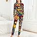Women's Pajama Sets Long Sleeve Sleepwear Soft Pjs Lounge Nightwear Fashion Awesome 3d Grateful Dancing Dead Bears Rose XL