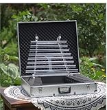 Quartz Crystal Harp 432Hz/440Hz, 8-Tube Transparent Crystal Harp for Sound Healing & Meditation, Perfect Pitch Instrument with Alumina Carry Case and Mallets(440Hz)