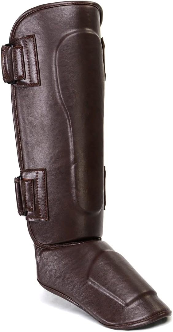 X Fitness XF1001 Brown Muay Thai Kickboxing Shin Guards : Sports & Outdoors