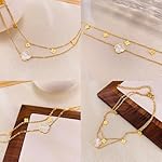 JOYEAR Gold Clover Bracelets for Women,Cute Gold Four Leaf Clover Anklet Gifts - Image 4