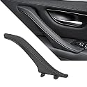 Leder-Seitentürgriff für BMW 5er-Serie, rechte Seite Beifahrerinner-Türgriff, Ersatz für BMW F10 F11 F18 520 523 525 528 530 535 2010–2017 (rechts, schwarz).
