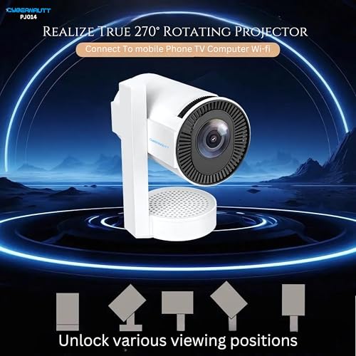 Image of Xuga - Cybernautt Series PJ014 1080P Full HD Smart Projector with 4K Support | Autokeystone | 12500 Lumens | Android | 60-120 inch Screen | WiFi 6 | Bluetooth | 5 Watt Speaker | Wireless Screen Mirroring
