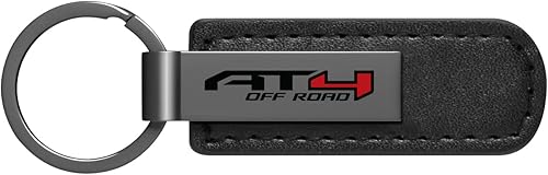 Llavero con correa de piel sintética para Ford Cobra Gunmetal negro, con licencia oficial, Negro -