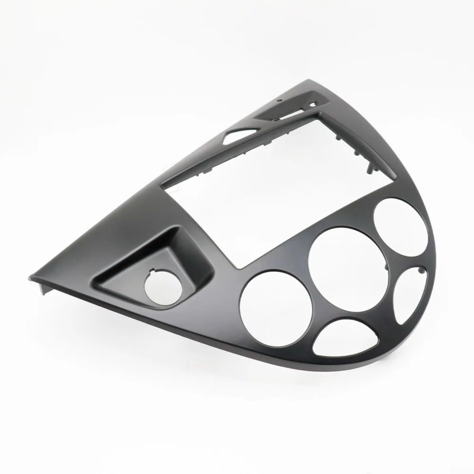 Mascherina per autoradio 2 DIN, per Ford Focus Mk1 e Fiesta (1998-2006), LHD, plastica ABS, nero opaco o grigio argento, adatto per radio Dual DIN da 7 pollici (Silver Gey)