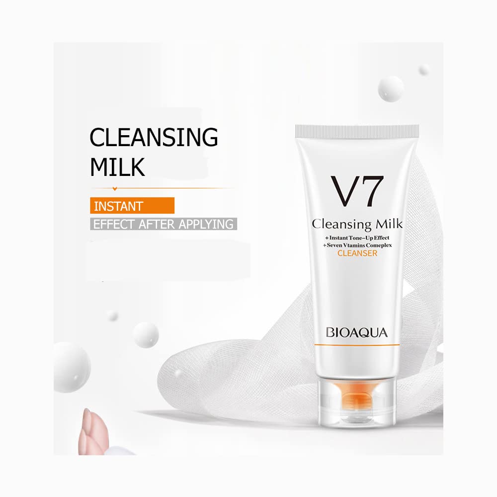Amazon.com: BIOAQUA Facial Cleansing Milk Cleanser V7 Deep