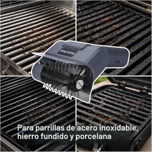 Cepillo eléctrico para barbacoa recargable MMOBIEL con mango ergonómico y motor de alta potencia 5