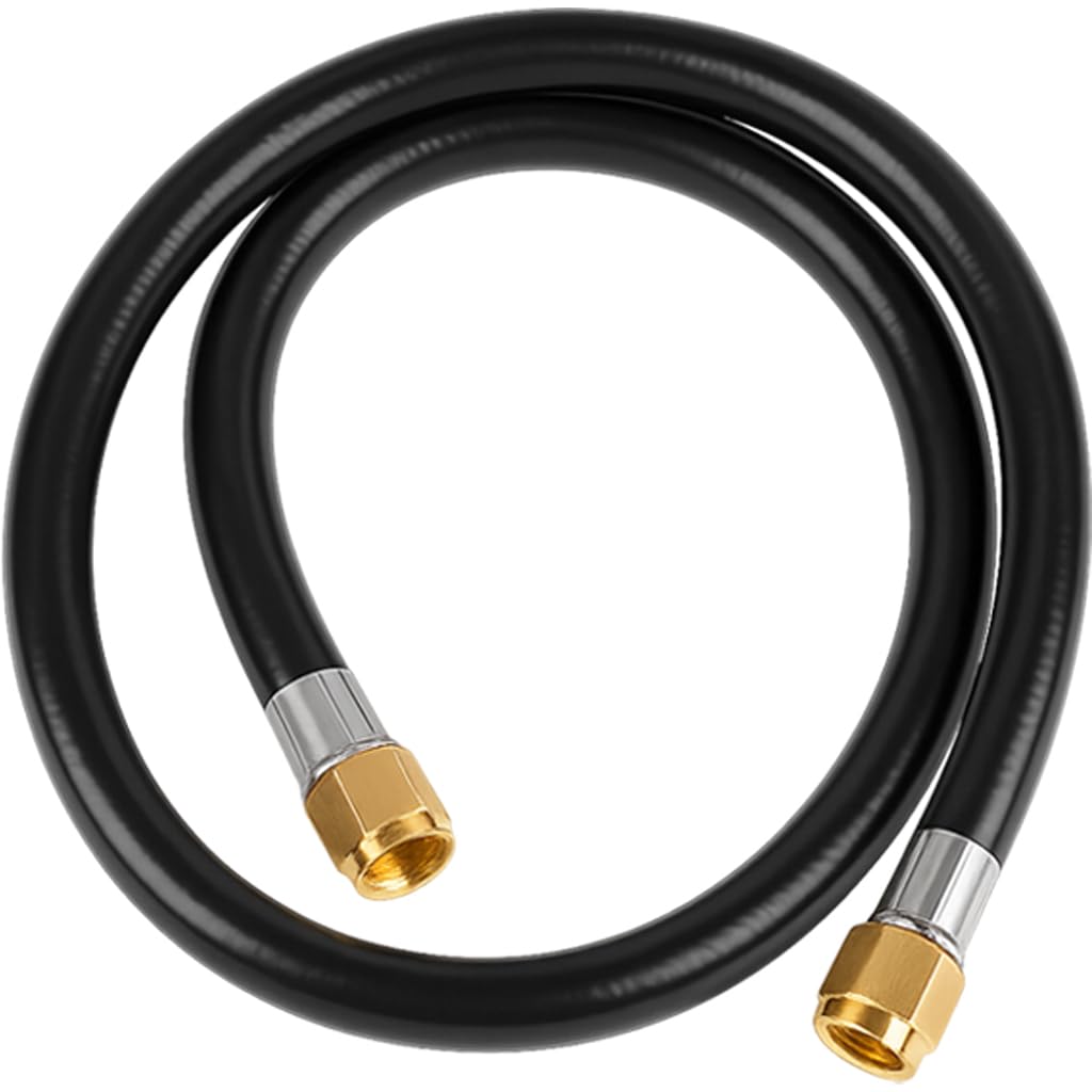 Wadoy RV Propane Adapter Gas Hose Connector and Fitting Assembly 3 Foot - 3/8" Female Flare x 3/8" Female Flare Quick Connect Hose 59913