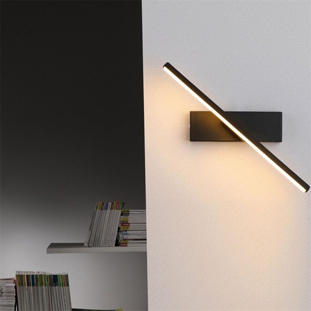 TemooWall Light, 330° Rotatable Modern Simple Wall Lamp with Screw Pack, Energy Saving Wall Lights for Living Room, No Glare, No Flickering, for Dining Room, Corridor, Hotel(Tricolor Light).