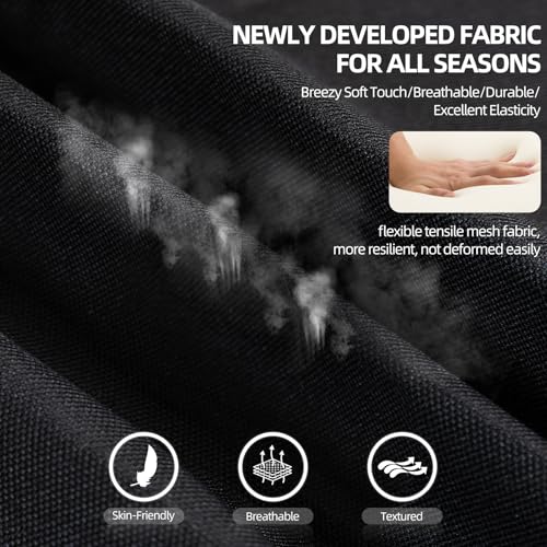 Mondschein Gaming Chair with Pocket Spring, Fabric Massage Office Chair High Back Ergonomic Reclining Desk Racing Game PC Computer Chair with Footrest, Adjustable Armrest Headrest (Black) 606 の商品画像 5