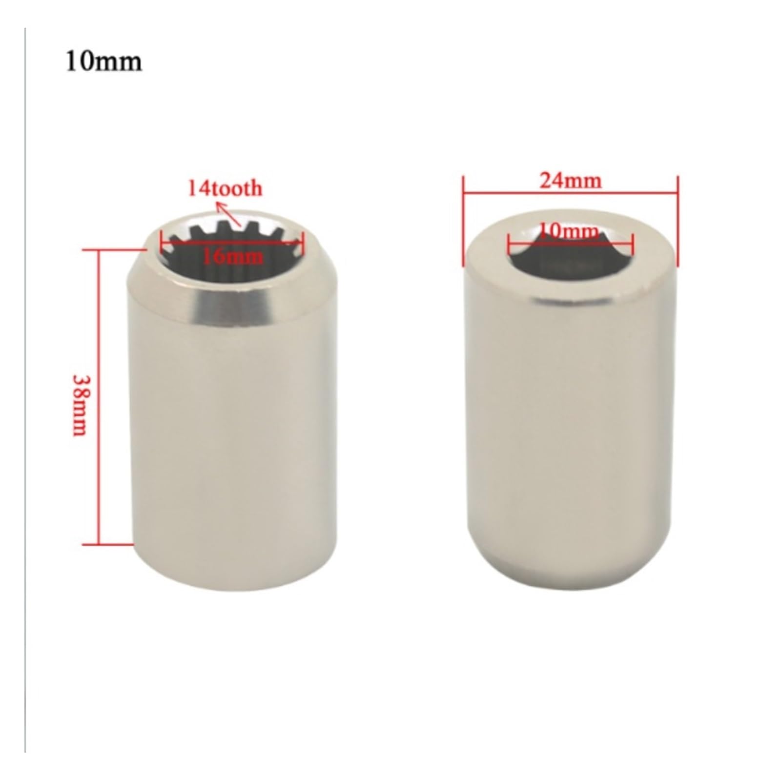 Genérico Compatible con Accesorios de Bomba Pozo Profundo Acero Inoxidable, Acoplamiento rodamiento Goma, Eje buje Sumergible, 1 Uds