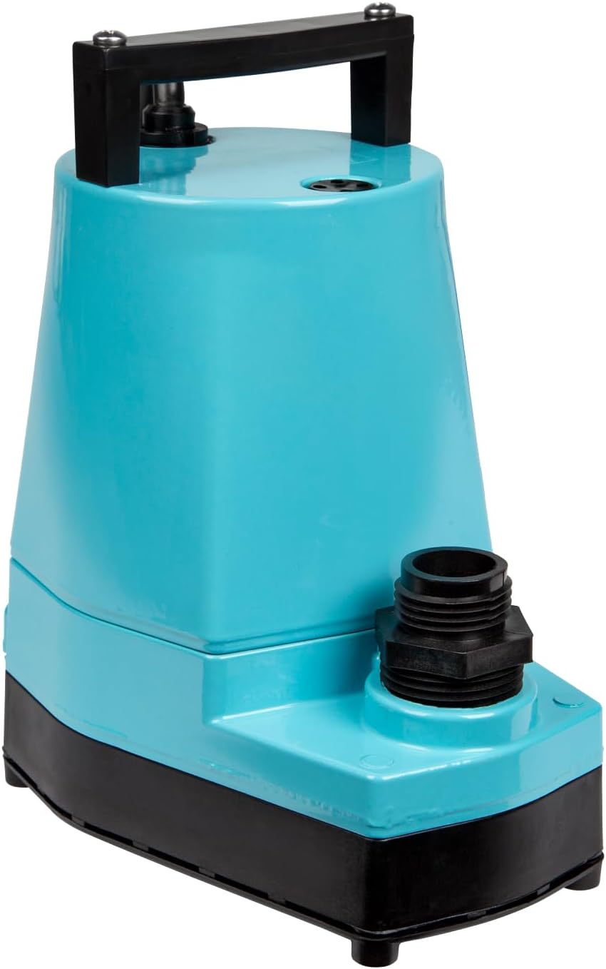 Little Giant 5-MSP 115-Volt, 1/6 HP, 1500 GPH, Aluminum Manual Utility Pump, 25-Ft. Cord, Blue 505712