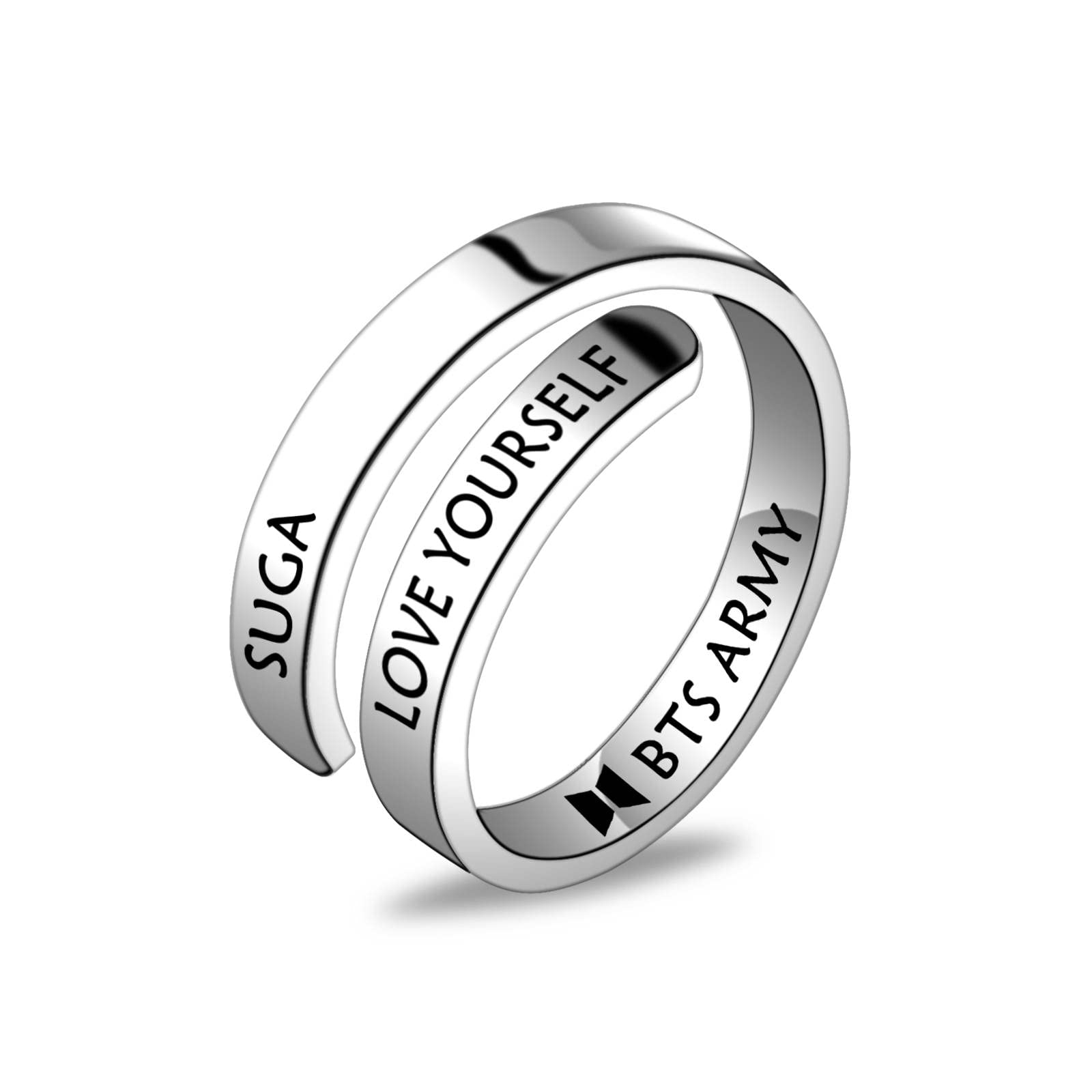 Kpop Star Ring Love Yourself Ring Inspirational Gift Music Lovers Jewelry Gift For Girls Kpop Music Fans Gift Kpop Boys Jewelry