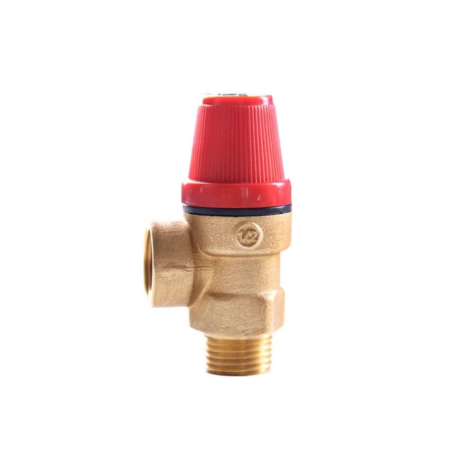 Genérico 1 unids DN15 3BAR 5BAR 6 Bar 8BAR 13BRA 13BRA Tipo de ángulo de latón válvula de Seguridad 1/2 "Válvula de Alivio de Rosca Macho para Calentador de Agua Solar (Size : 5Bar)