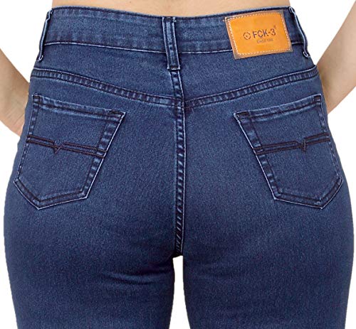 Image of FCK-3 Stretchable Denim Pencil Fit Regular Fit High Waist Jeans for Women